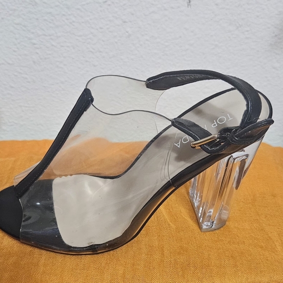 TOP Moda Black and Clear Heels - Picture 3 of 6